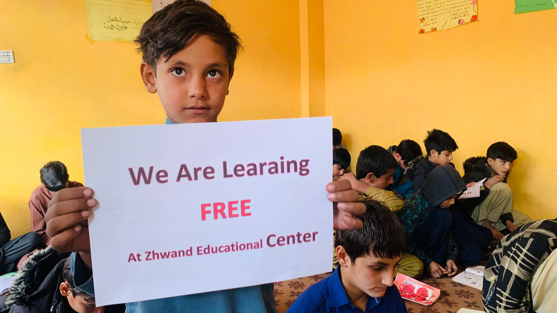 Students at Zhwand Educational Center in Kunar Province, Afghanistan